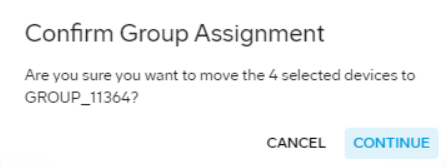 Confirm Group Assignment dialog