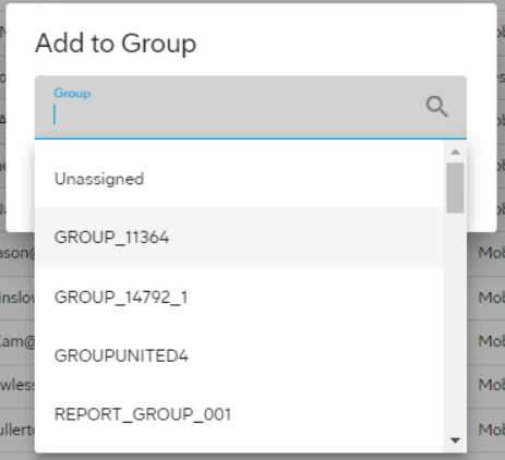 The Add to Group dialog