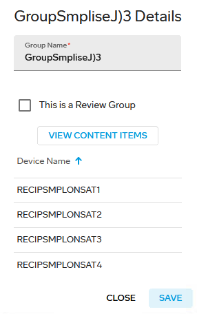 Distribution Group details dialog