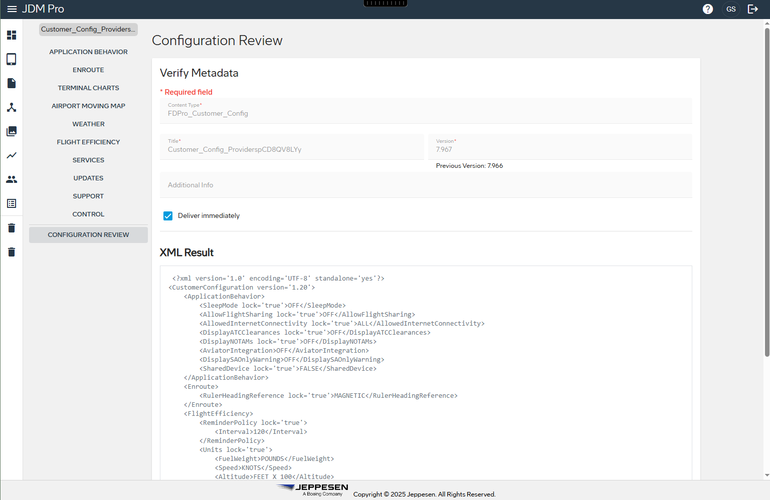 New Content Configuration section