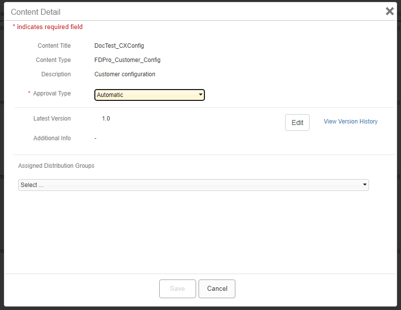 Content Detail dialog