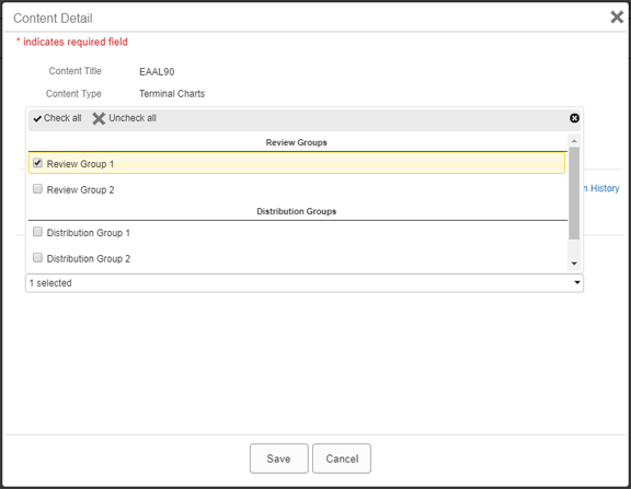 Content Details dialog