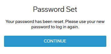 Password reset confirmation