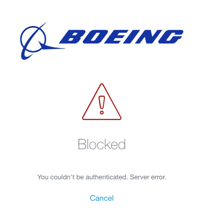 Blocked error message
