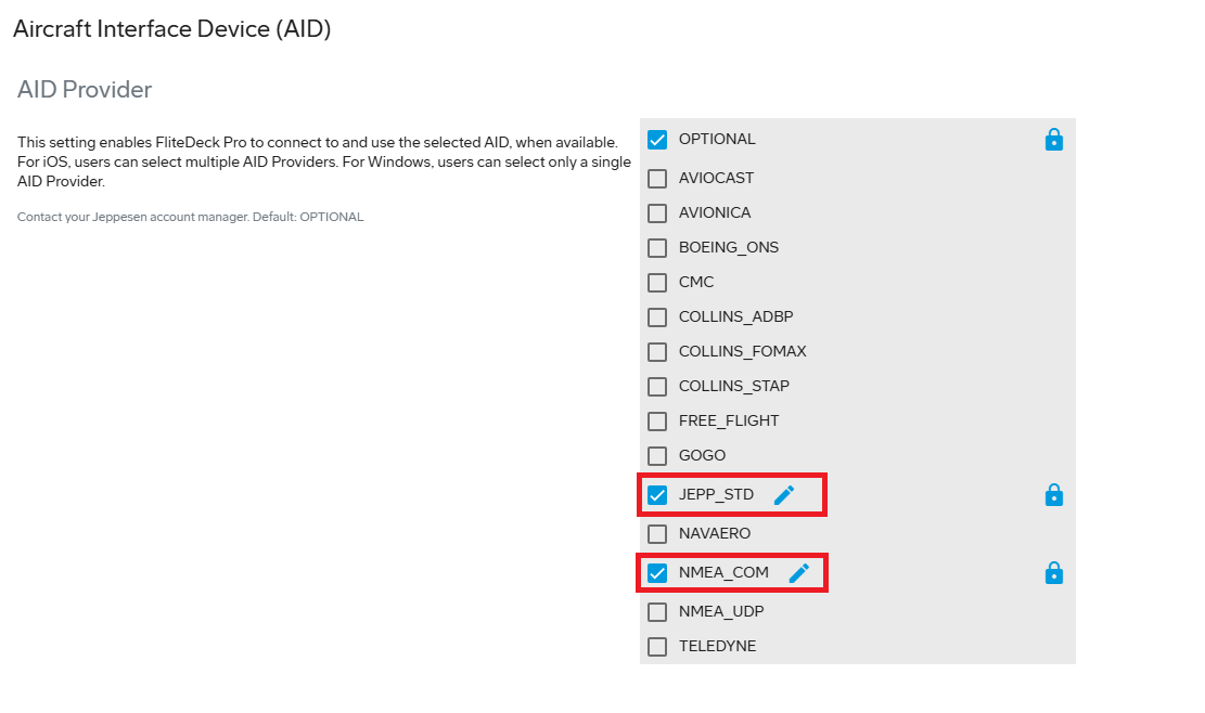 AID providers are configured