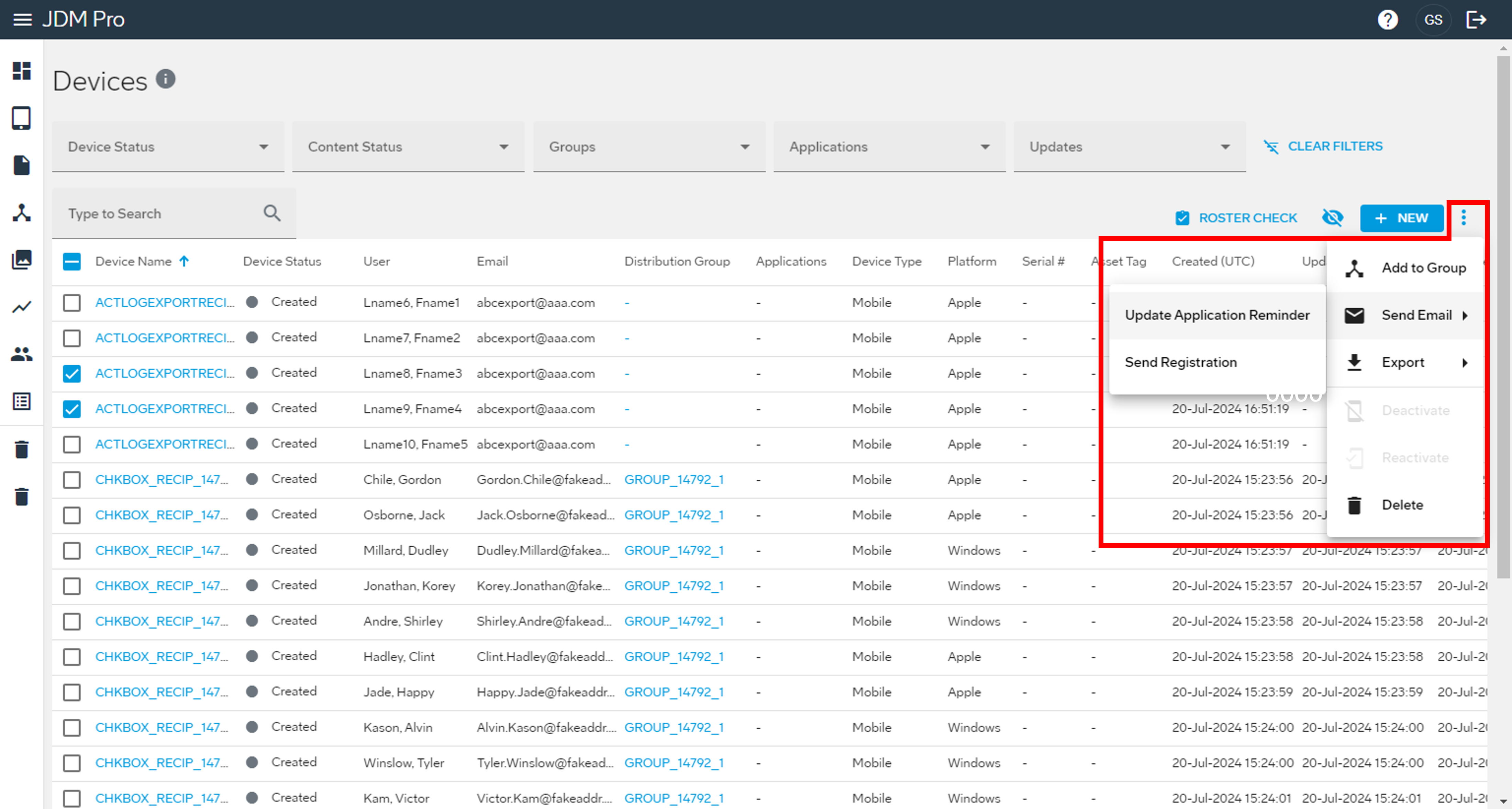 Select Update Application Reminder