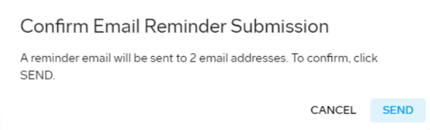 Confirm Email Reminder Submission