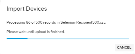 Progress of devices import