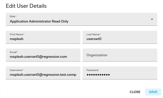 Edit User Details dialog