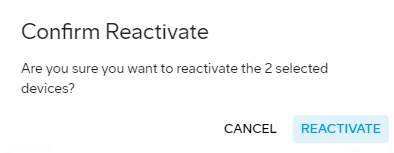 Confirm Reactivate dialog