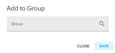 The Add to Group dialog