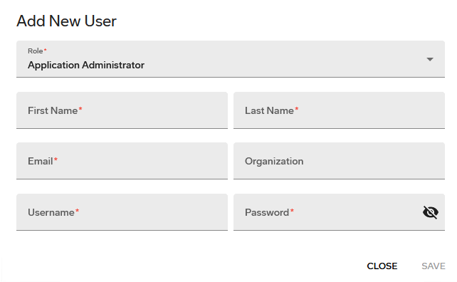 Add New User dialog