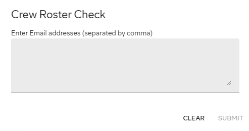 Crew Roster check dialog