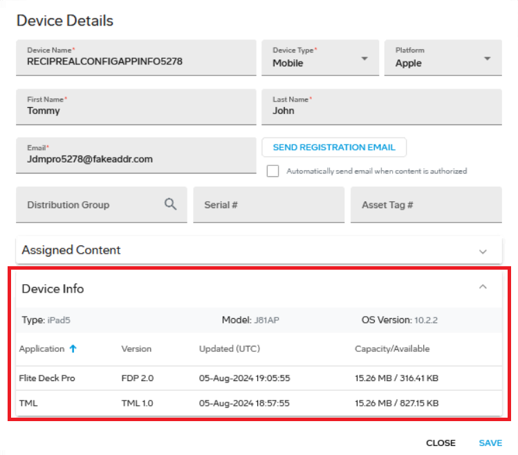 Device Information